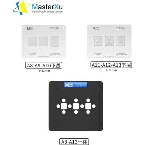 MaterXu MaAnt Reball Stencil +Position Plate CPU Repair For iPhone 6 6S 7 8 X XR XS 11 11 Pro Max CPU A8/A9/A10/A11/A12/A13