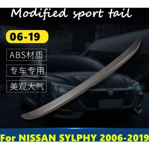 For NISSAN SENTRA 2006-2019 Tail trim strip exterior special tail wing free punching wing Exterior decoration car Accessories