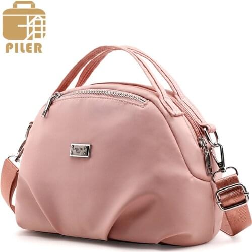 Piler Designer Nylon Clutch Women Bag Pink Brand Handbag Women Crossbody Bag Shoulder Purse Ladies Messenger Bag Small Tote Bag