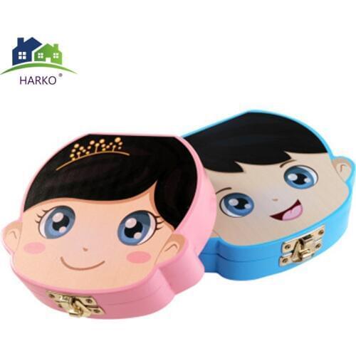 New BabyTeeth Box Wooden Milk Teeth Organizer Storage Boys Girls Save Souvenir Case Creative Baby Tooth Organizer for Kids
