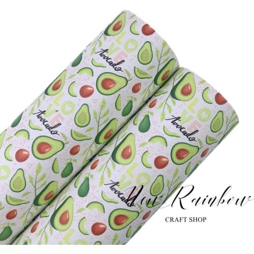 New Rainbow 22X30cm A4 Fresh Color Avocado Artisan Faux Leather For Making Bows, Earrings, Accessories