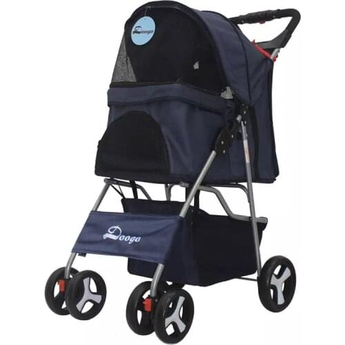 Super Large Space Double Dog Strollers Multi Pet Trolley Double Row Pet Stroller Outdoor pet cage