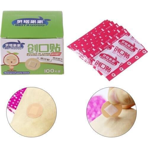 Mini Round Disposable Medical Adhesive Bandage Band-aid Wound Plaster Wound Care Tool 100 Pcs