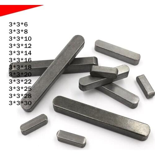 50PCS 3*3*6~30 GB1096 flat key,A type parallel key 3*3*8 3*3*10