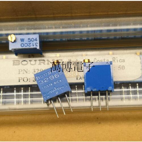 20PCS/50PCS United States BOURNS precision adjustable 3296W-504 500K variable resistor Made in Costa Rica FREE SHIPPING