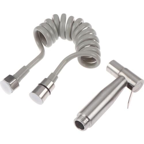 1.5/2m ABS Telephone Line Style Spring Flexible Shower Hose Water Plumbing Toilet Bidet Sprayer Gun Connect Pipe