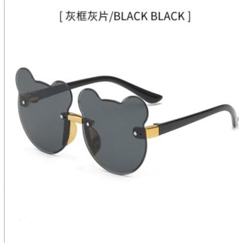 Childrens new sunglasses Ocean film sunshade mirror 2021 new cat ears frameless glasses