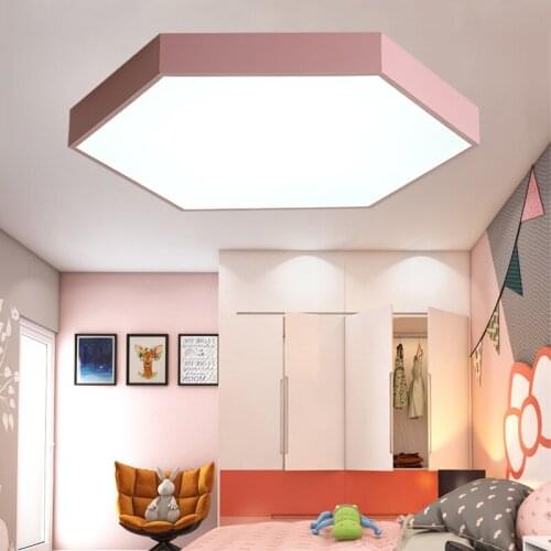 Modern Nordic polygonal LED bedroom living room ceiling lamp hotel corridor aisle lighting lighting study multicolor lamp
