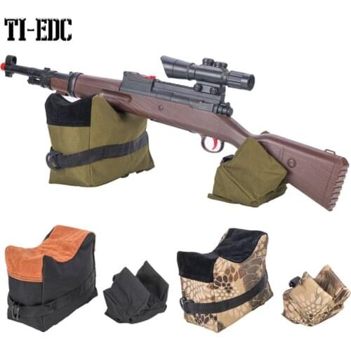 Tactical Sniper Shooting Gun Rest Bag Set Front & Rear Rifle Target Bench Unfilled Stand Support Sandbag Hunting Accessories Bag