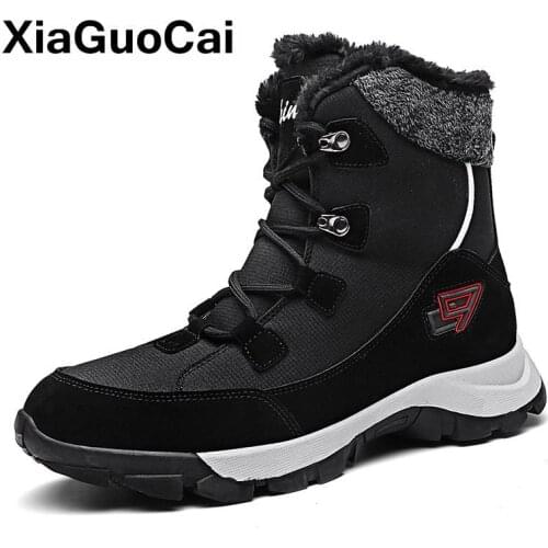 Winter Warm Snow Boots Women Shoes Unisex Ankle Boots Comfortable PU Leather Round Toe Big Size Black White Footwear For Lovers
