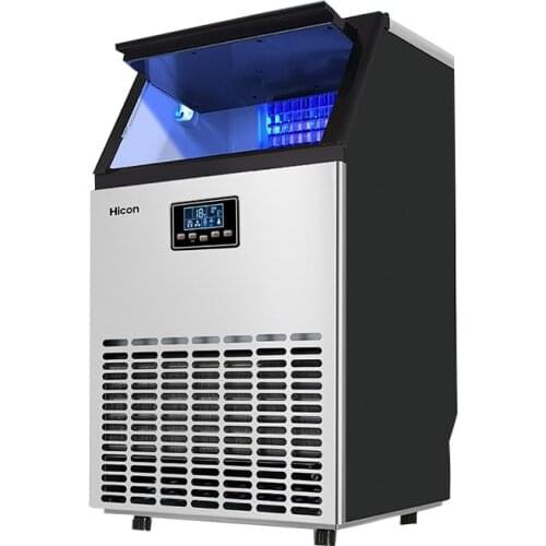 Smart Commercial Ice Maker Milk Tea Shop Bar Square Ice Large Ice Maker 36 Ice Tray 55KG Tap Water Bottled Water Ice Maker