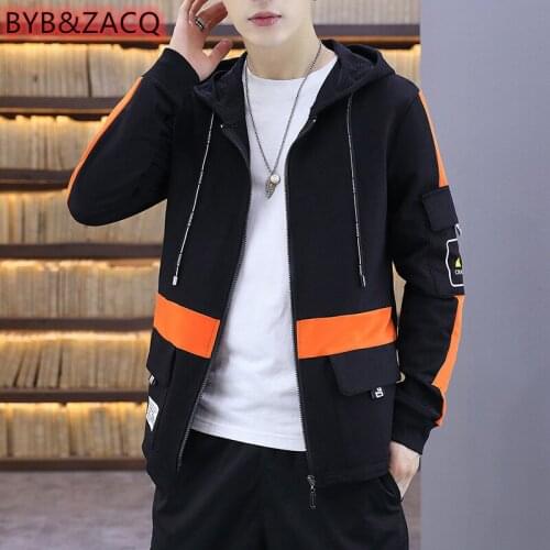 DYB&ZACQ Spring hoodie cardigan loose teen zip-up jacket fashion go with everything junior sports fall wear 3XL