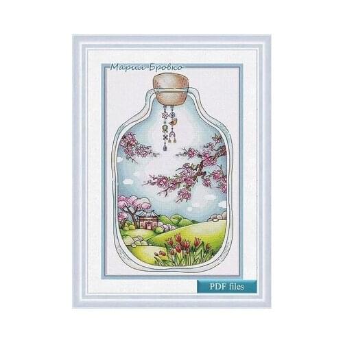 Spring in a bottle Cross Stitch Kit Packages Counted Cross-Stitching Kits New Pattern NOT PRINTED Cross stich Painting Set
