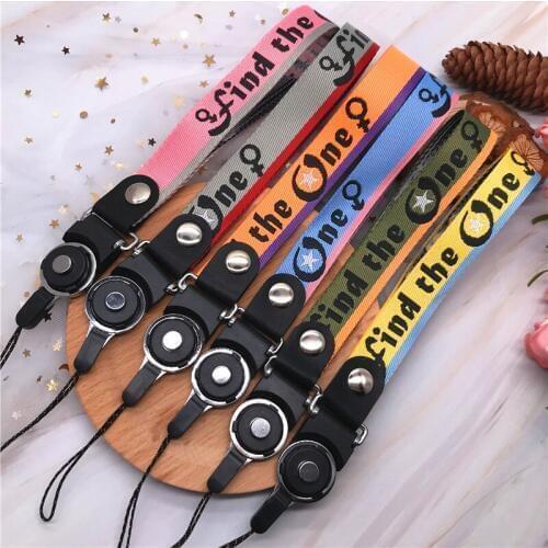 High Quality Detachable Square Wrist Strap Neck Lanyards for keys ID Card Pass Gym Mobile Phone USB badge holder DIY Hang Rope