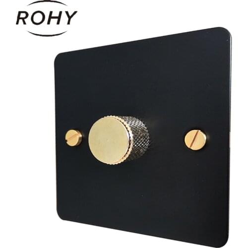 Wallpad single LED Dimmer Switch 1Gang Electrical Light Brightness Regulator Antique Brass EU Standard with Claws