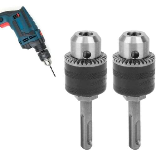 2 Set Electric Hammer Drill Chuck Adapter 1.5 to 10mm 1/2in 20UNF Shank Keys Set Accessory