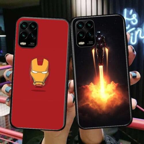 Iron Man Phone Case For XiaoMi Redmi 11lite ultra 9 8A 7A 6 A Pro T 5G K40 Anime Black Cover Silicone Back Pret