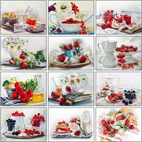 Zooya Diamond Painting Fruit Cross Stitch Rhinestone Mosaic 5D Diy Full Square Diamond Embroidery Kitchen Home Decoration Lx743