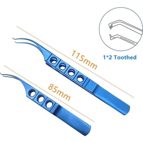 1pcs Titanium Colibri Forceps Toothed Forceps Pet Veterinary surgical tweezers