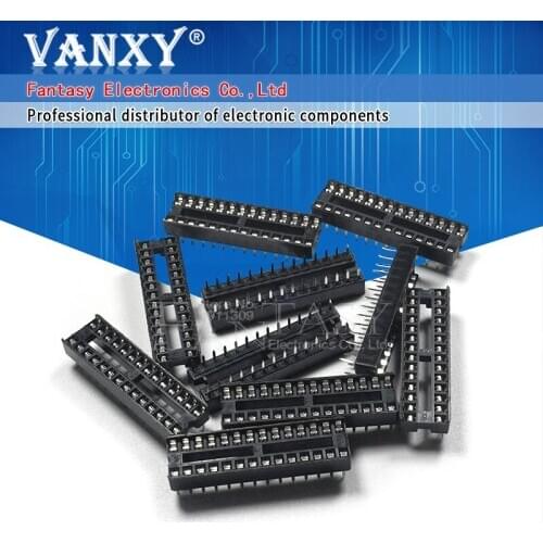 10pcs DIP-28 28pin pins DIP DIP28 IC Sockets Adaptor Solder Type Socket Narrow