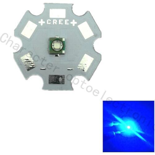 10 pcs/lot Cree XPE XP-E R3 1-3W LED Emitter Diode Blue 460-470nm XPE LED with 20/16/14/12/10/8mm heatsink