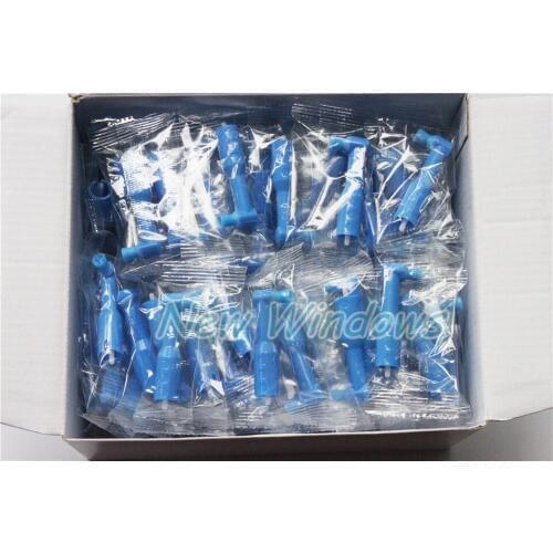 100Pcs Dental Teeth Polishing Disposable Prophy Angles Hard cup Latex Free Blue