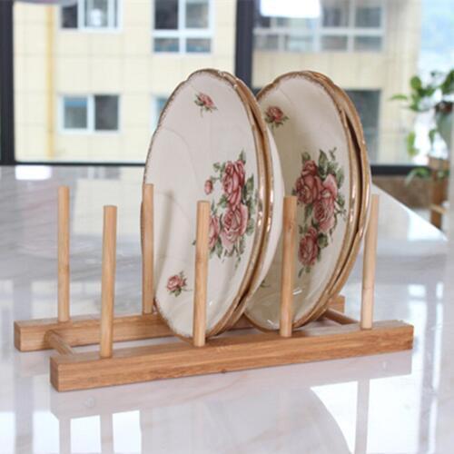 4 Layer Bamboo Dish Rack Drainer WooDraining Board Kitchen Sink Organizer For Cup Storage Kitchen Stuffs Shelf Storage Holder