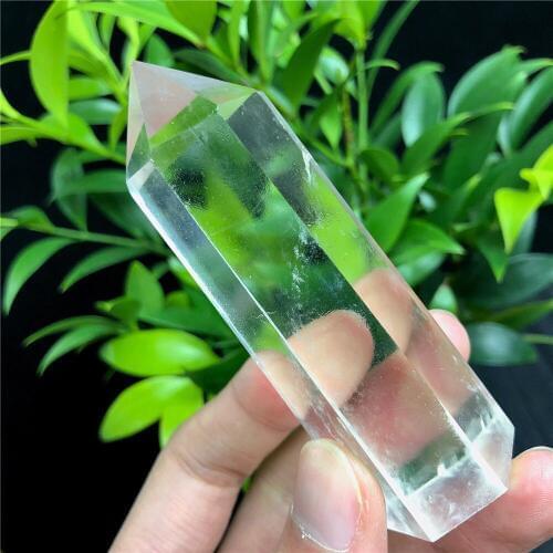 10cm natural clear white crystal quartz crystal wand point heal