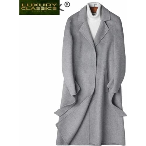 Brand 2021 Jacket New Winter Wool Coat Men Casaco Korean Fashion Warm Long Woolen Coat Autumn Streetwear Cloth Hiver 8809