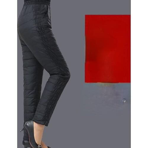 Autumn Winter High Waisted Down Cotton Pants Female Fashion Slim Warm Thick Trousers Skinny Pencil Pants Women Trousers X595