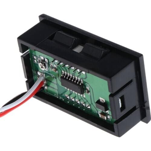 DC 0-100V 3-Wire Voltmeter LED 0.56in Digital Voltage Meter Panel Monitor Tester