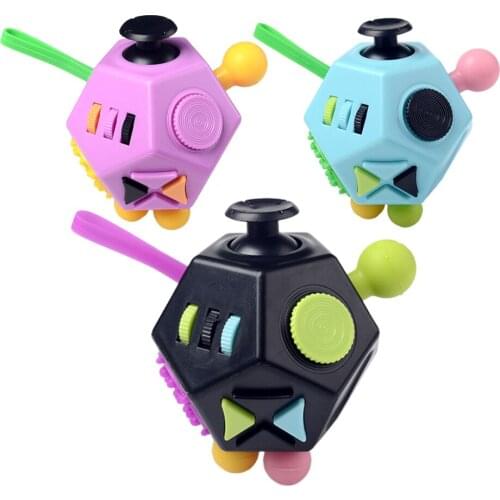 Decompression Dice ADHD Anxiety Relief Focus Kids Stress Relief Cube Anti-stress Toy Office Desk Finger Toys