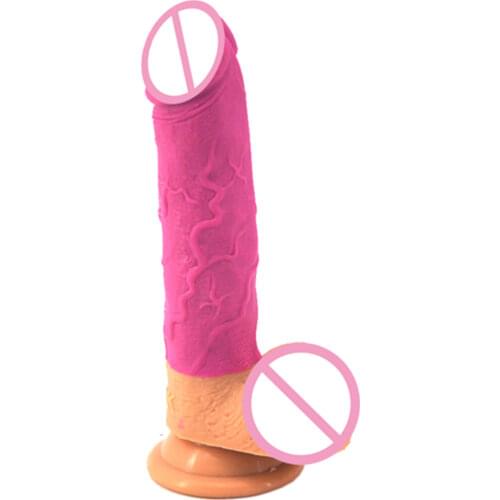 FAAK silicone realistic dildo 2018 new stitching color penis suction cup black purple sex toys for women masturbator sex shop