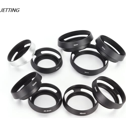 Hot Sale Black Metal Camera Lens Hood For FOR Leica Canon Nikon Lens 37 39 40.5 43 46 49 52 55 58 62 67 Mm