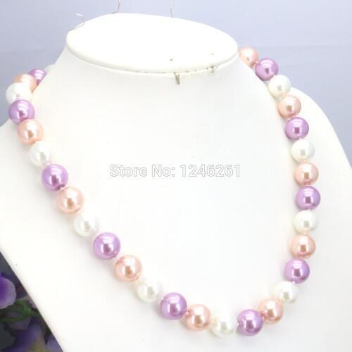 Hot Sale 10mm Glass Pearl Round Beads Women Girls Necklace Christmas Gifts Accessories Hand Made Jewelry Making Design Wholesale