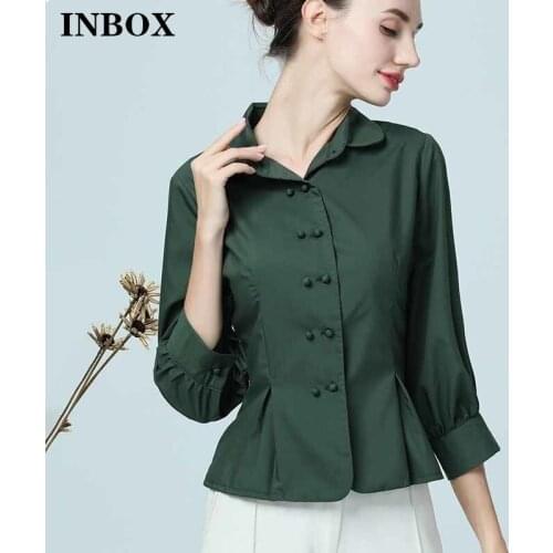 Блузки с воланом Inbox China At AliExpress