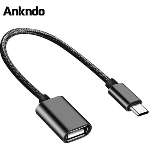 ANKNDO USB C OTG Adapter Cable Type C To USB Converter For Xiaomi Samsung Type-c Jack Android Phone MacBook Mouse Gamepad Tablet