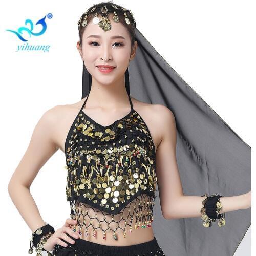 Oriental Belly Dancing Costume Bra Arabia Indian Dance Tops Carnival Performance Outfits Stage Halloween Bra Party Wear