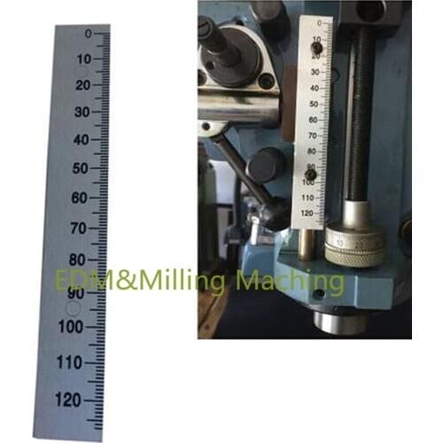 Milling Machine 0-120mm Depth Feed Rod Scale Ruler Aluminum B159 For CNC Bridgeport Milling Machine