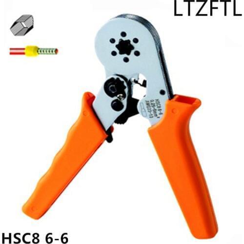 LTZFTL HSC8 6-4 HSC8 6-6 HSC8 16-4 SELF-ADJUSTABLE MINI-TYPE CRIMPING PLIER 0.25-6mm2 straight German Pliers hand tools