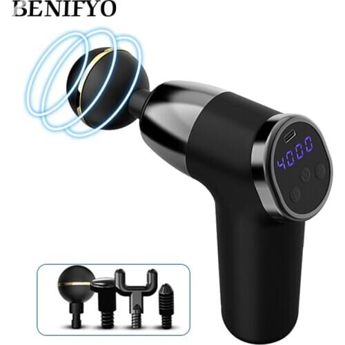 Mini Pocket Massage Gun 20 Speed Deep Relief Muscle Tissue Massager Electric Relax Body Vibration Fascia Gun Massager USB Charge