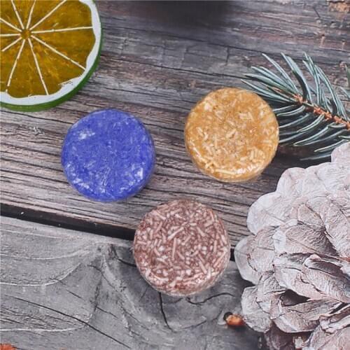 1 Pc portable 2.8*2.8*1.3cm Mini shampoo soap fleece-flower root ginger lavender travel size 10g