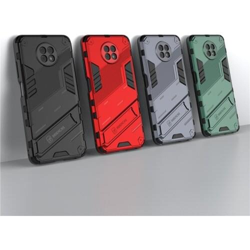 Fashion Holder Case For Redmi Note 9T Cover For Redmi Note 9T Punk Shockproof Kickstand Back Cover For Redmi Note 9 Pro T Fundas