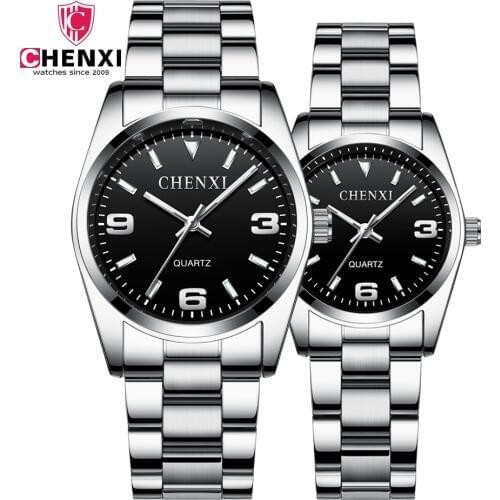 CHENXI Top Brand Lovers' Quartz Men Watch Women Valentine Gift Clock Couple Watches Waterproof Wrist Watch Reloj Mujer Hombre