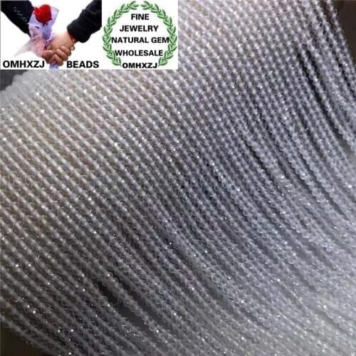 OMHXZJ Wholesale ZB307 2-2.5mm DIY Bracelet Necklace Jewelry Making Accessories Natural Stone Fine White Crystals Football Beads