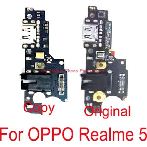 Original USB Charging Dock Port Board With Microphone Plug Jack Flex Cable For OPPO Realme 5 Realme5 USB Charge Board Flex Part
