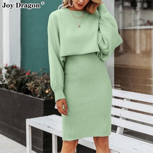 Autumn Dress Casual Bodycon Midi Party Sets Black Suits Basic Elegant Dresses for Women Blouses Corset Pink Simplee Long Sleeve
