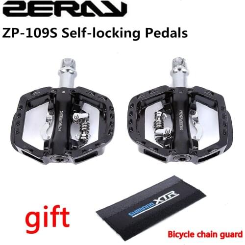 ZERAY Cycling Road Bike MTB Clipless Pedals Self-locking Pedals ZP-109S SPD Compatible Pedals Bike Parts Upgrade of ZP-108S