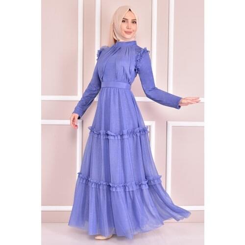 Simli Abiye Mavi LİY2102