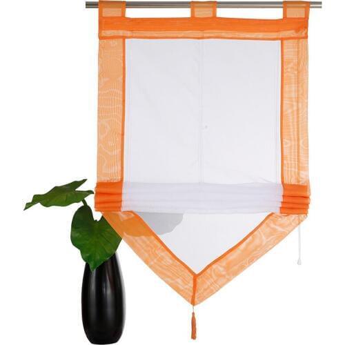 Modern Roman Curtains Yarn Stitching Solid Tulle Window Blinds Sheer for Kitchen Door Balcony Living Room Bedroom Decoration